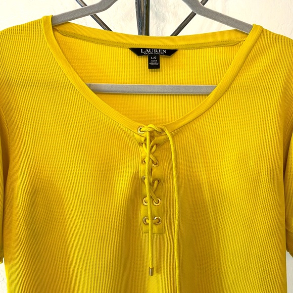 Ralph Lauren, yellow mustard blouse, size: L, great condition - Picture 2 of 3